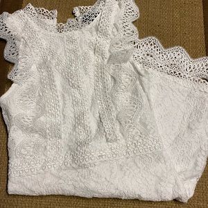 White Lace Mini Dress
